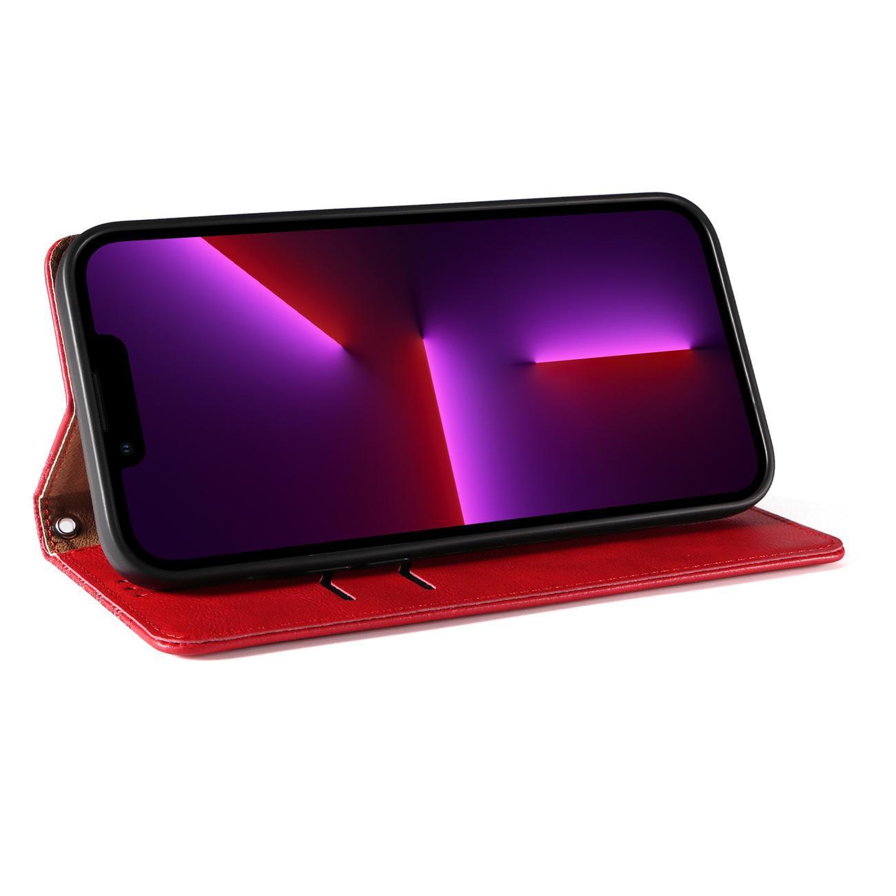 Pokrowiec etui z klapk Magnet Strap czerwone APPLE iPhone 12 Pro Max / 10