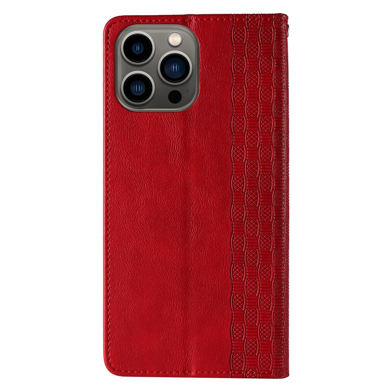 Pokrowiec etui z klapk Magnet Strap czerwone APPLE iPhone 12 Pro Max / 6