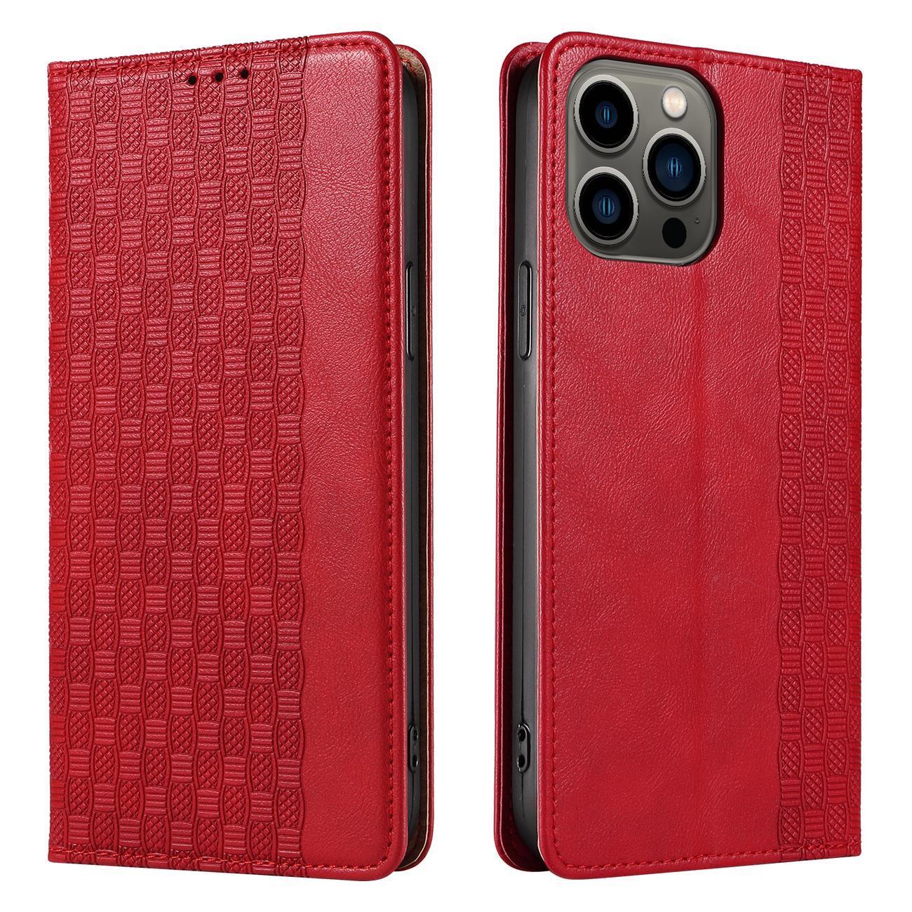 Pokrowiec etui z klapk Magnet Strap czerwone APPLE iPhone 12 Pro Max / 7