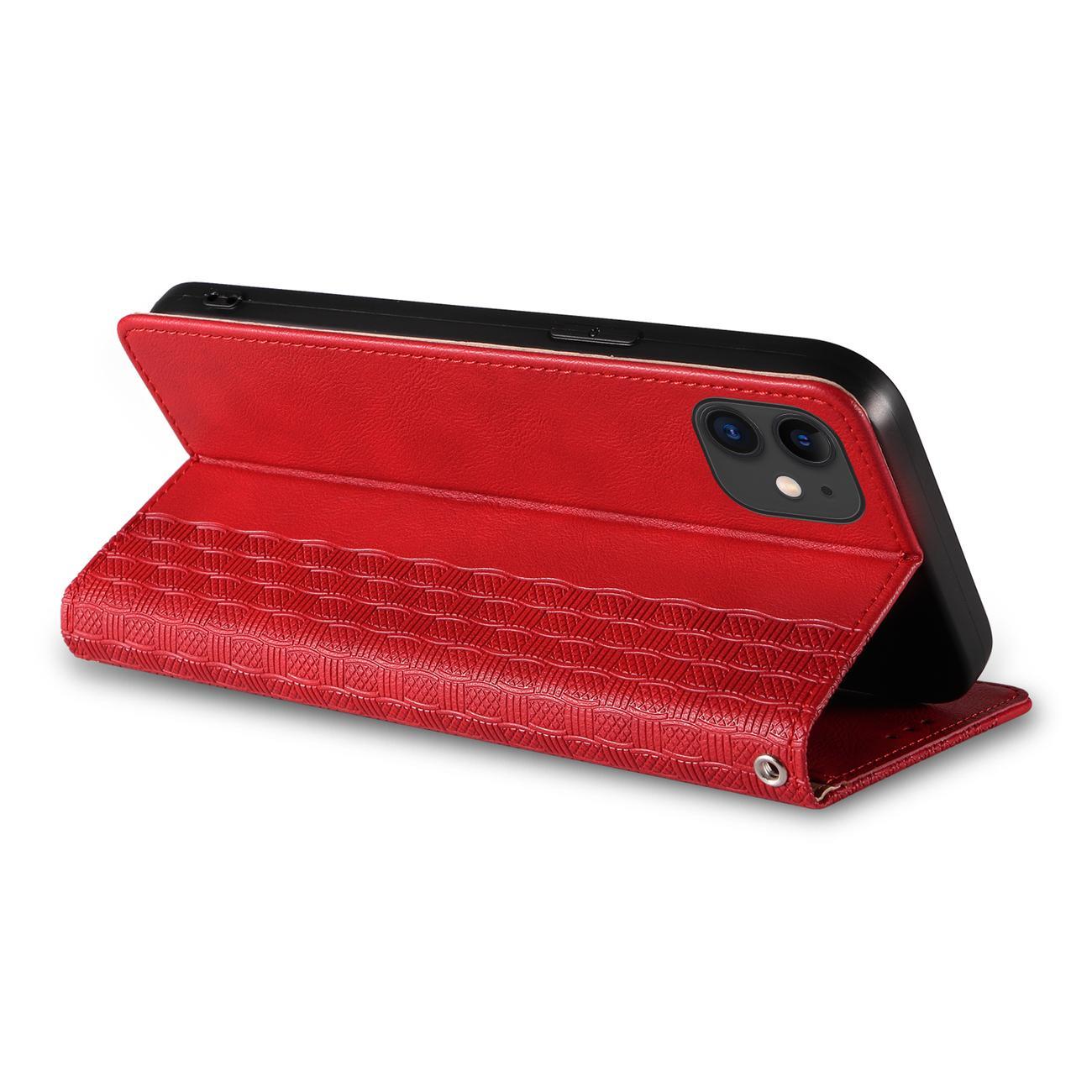 Pokrowiec etui z klapk Magnet Strap czerwone APPLE iPhone 13 mini / 11