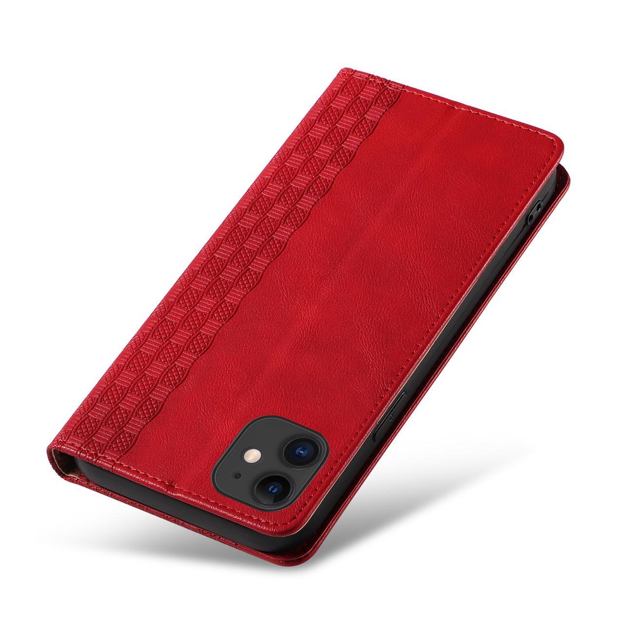 Pokrowiec etui z klapk Magnet Strap czerwone APPLE iPhone 13 mini / 8