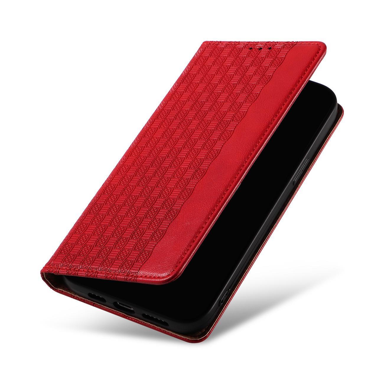 Pokrowiec etui z klapk Magnet Strap czerwone APPLE iPhone 13 Pro Max / 9