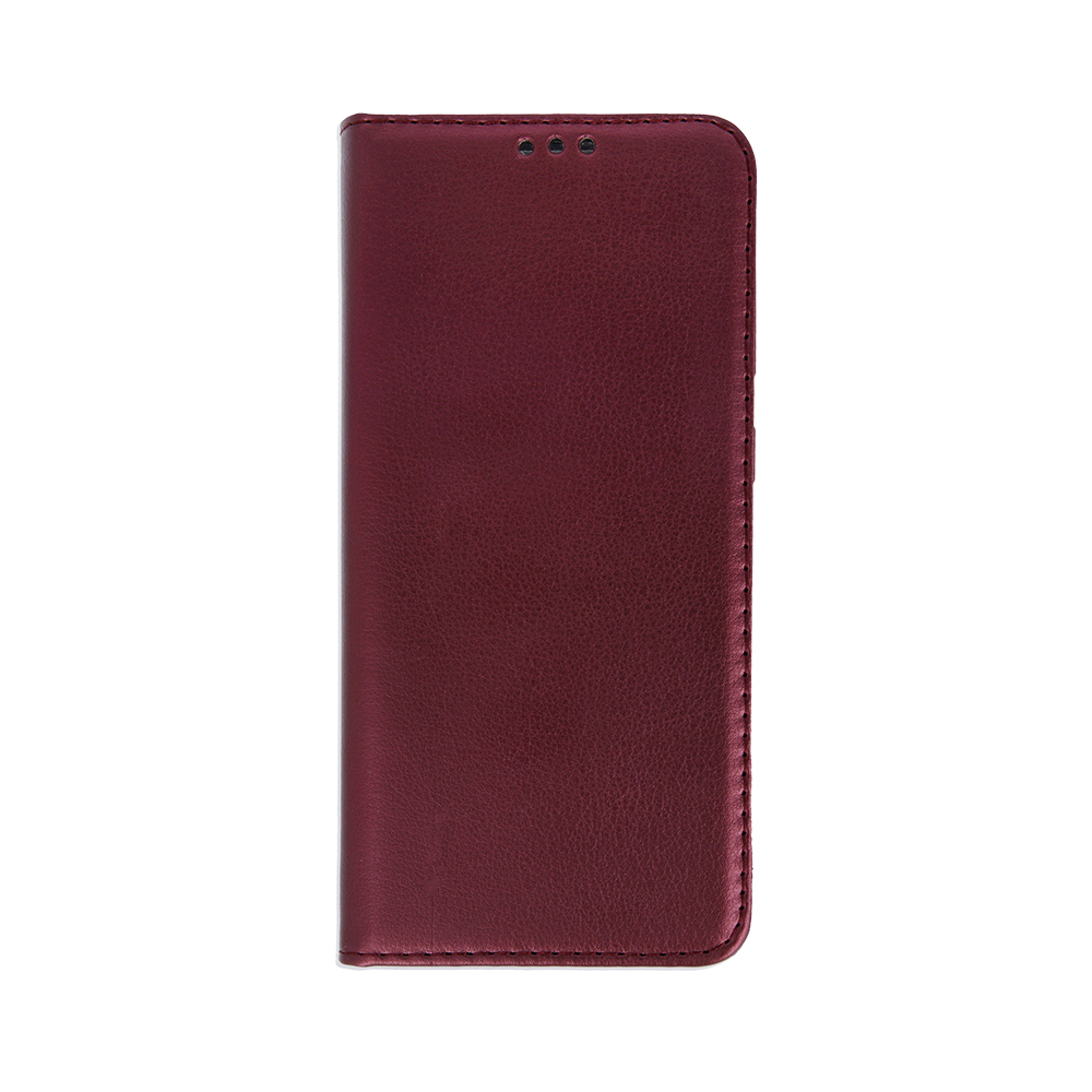 Pokrowiec etui z klapk Magnetic Book burgundowe APPLE iPhone 16 / 2