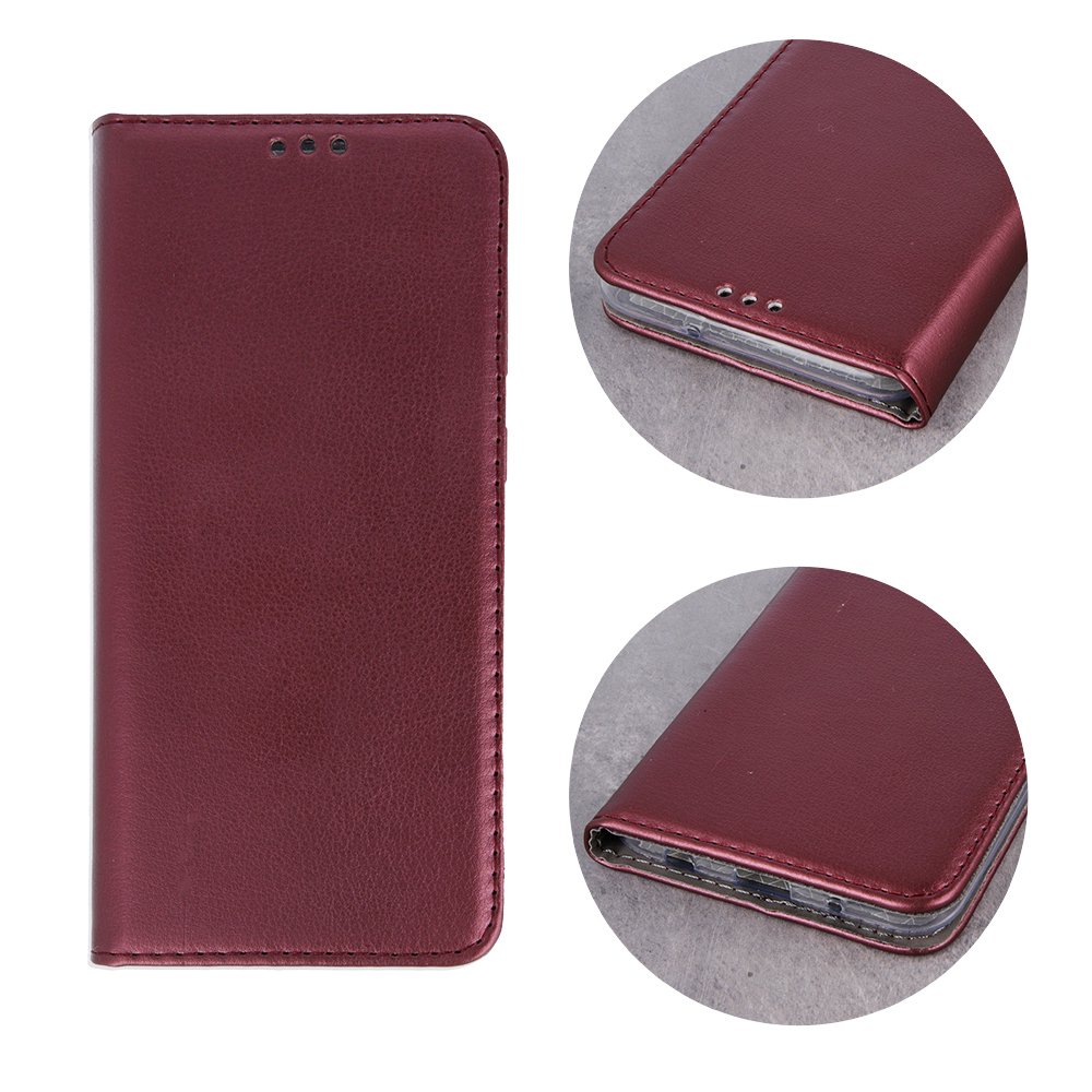 Pokrowiec etui z klapk Magnetic Book burgundowe APPLE iPhone 16 Pro Max / 3