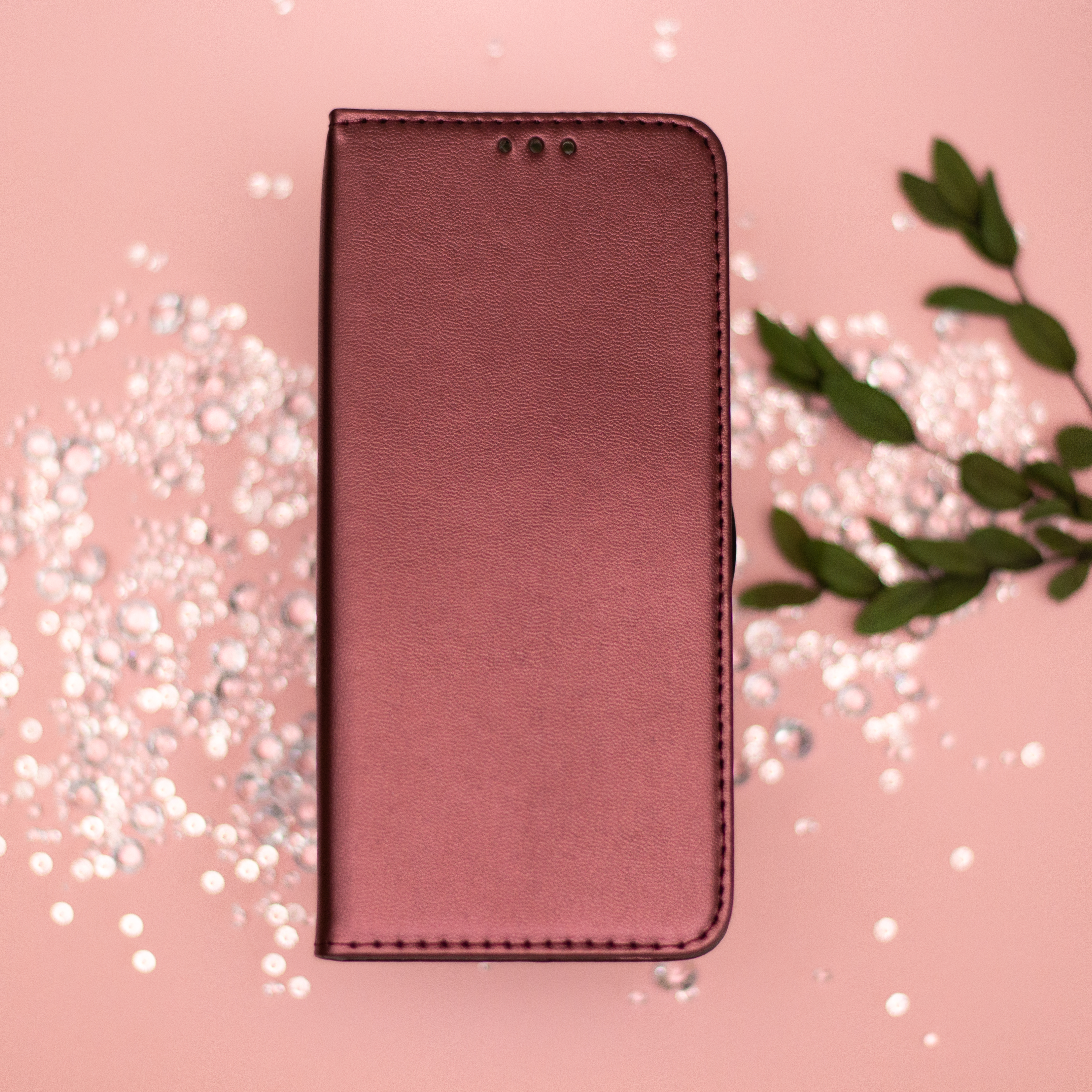 Pokrowiec etui z klapk Magnetic Book burgundowe Oppo A80 5G / 9