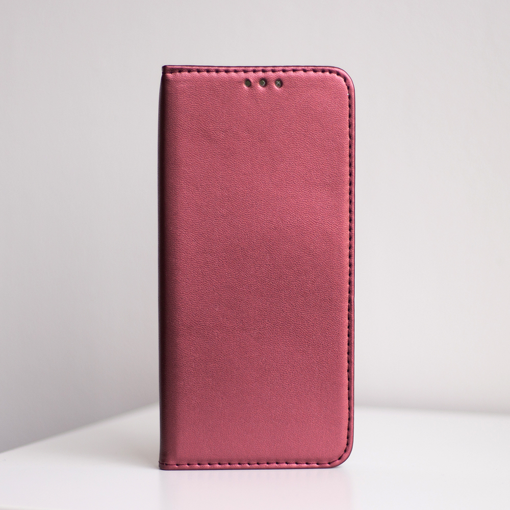 Pokrowiec etui z klapk Magnetic Book burgundowe Xiaomi Redmi Note 12 4G / 11