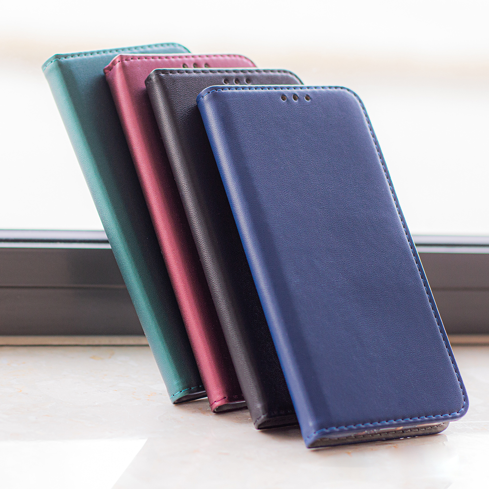Pokrowiec etui z klapk Magnetic Book granatowe Xiaomi Redmi Note 12 4G / 11