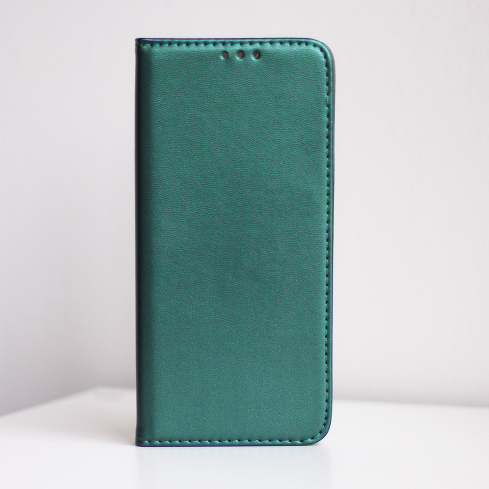 Pokrowiec etui z klapk Magnetic Book zielone APPLE iPhone 15 Plus / 12