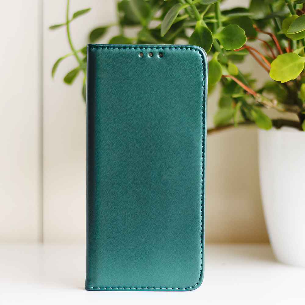 Pokrowiec etui z klapk� Magnetic Book zielone Oppo A40 / 11