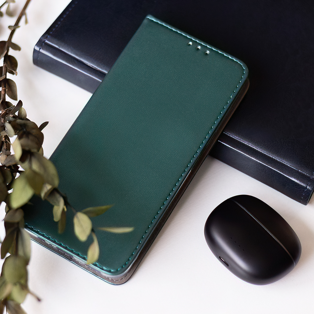Pokrowiec etui z klapk Magnetic Book zielone Xiaomi Redmi Note 12 4G / 7
