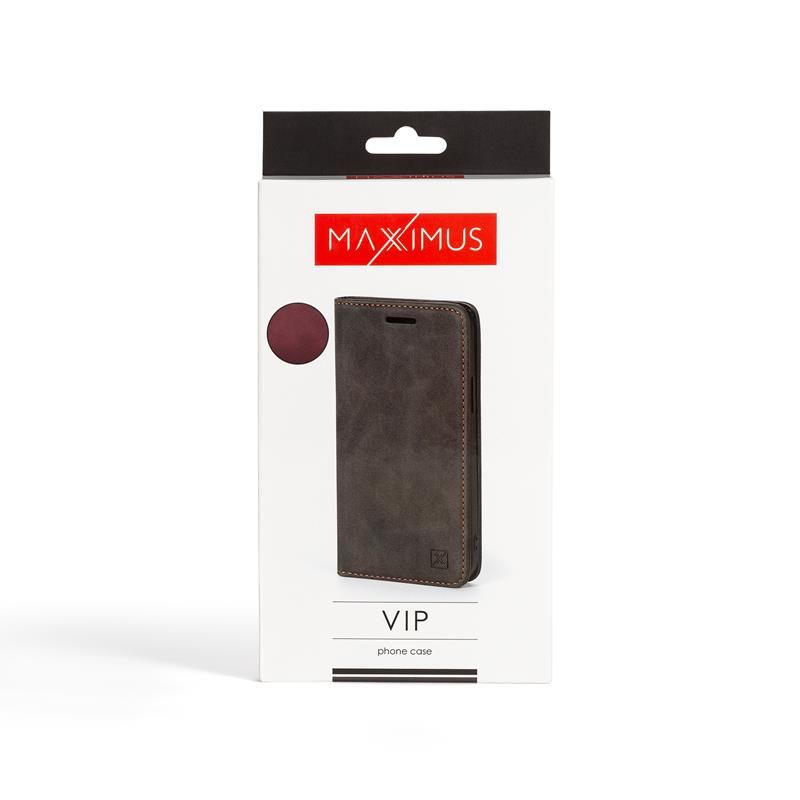 Pokrowiec etui z klapk Magnetic VIP czerwone APPLE iPhone 12 / 4