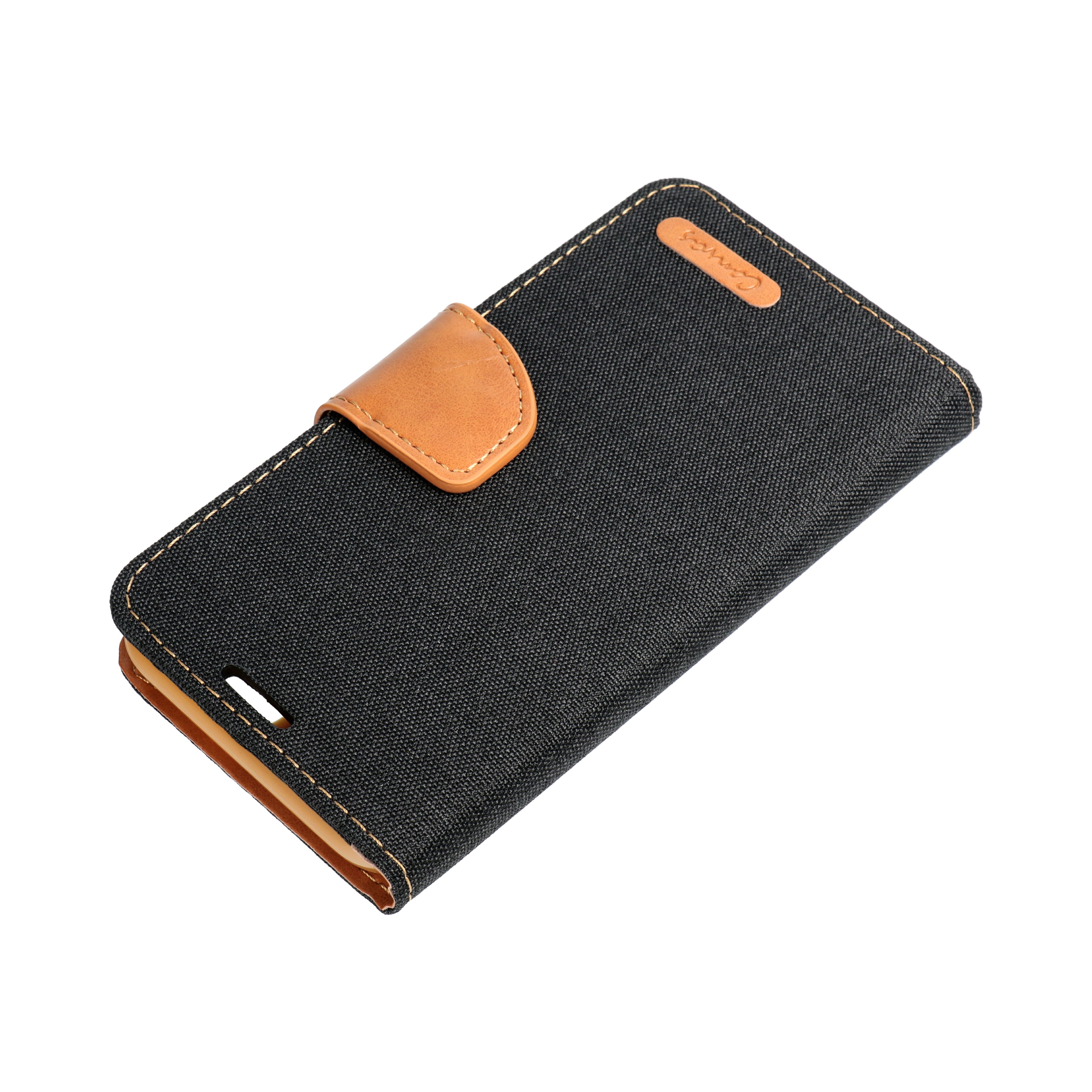 Pokrowiec etui z klapk na magnes Canvas Book czarne Xiaomi Redmi Note 12 4G / 9