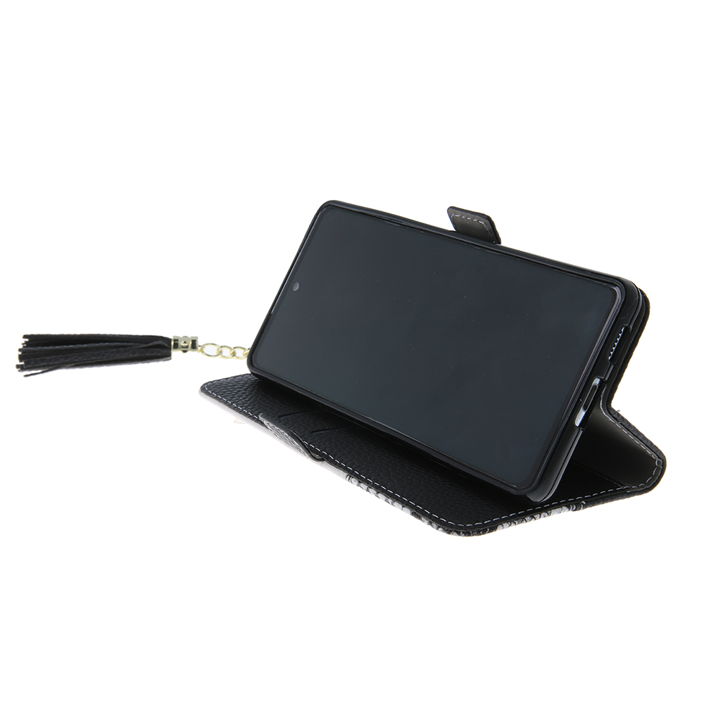 Pokrowiec etui z klapk na magnes Charms czarne APPLE iPhone 14 Pro Max / 4
