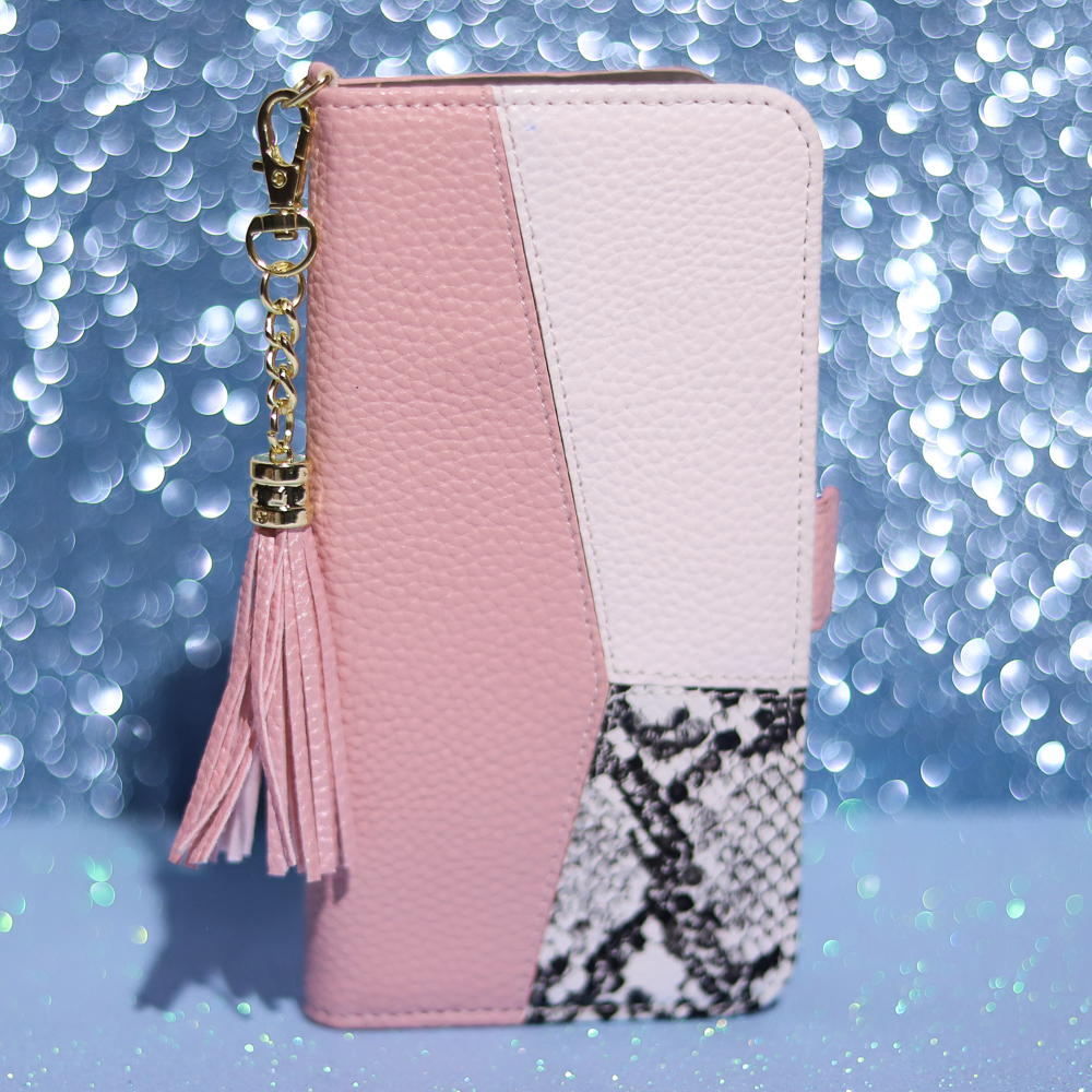 Pokrowiec etui z klapk� na magnes Charms r�owe MOTOROLA Moto G13 / 8