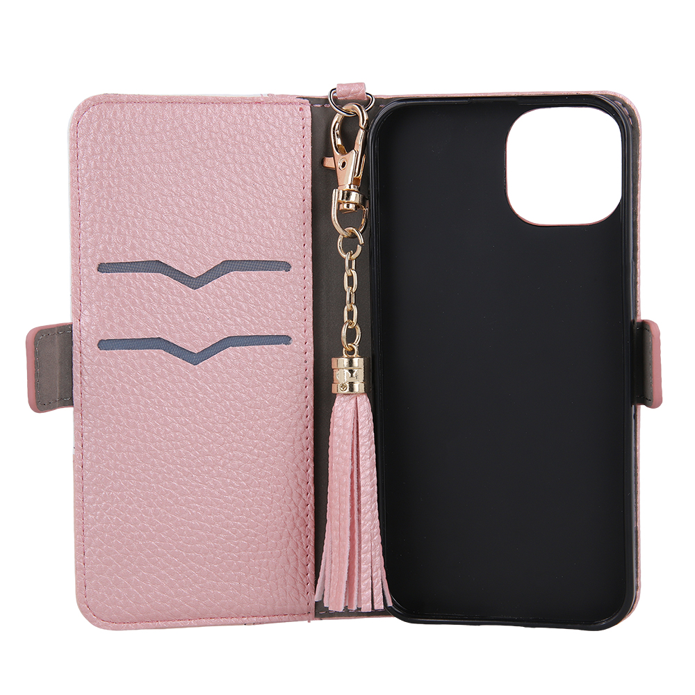 Pokrowiec etui z klapk na magnes Charms rowe Oppo A16s / 3