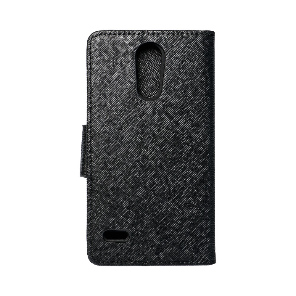 Pokrowiec etui z klapk na magnes Fancy Case czarne LG K10 (2017)