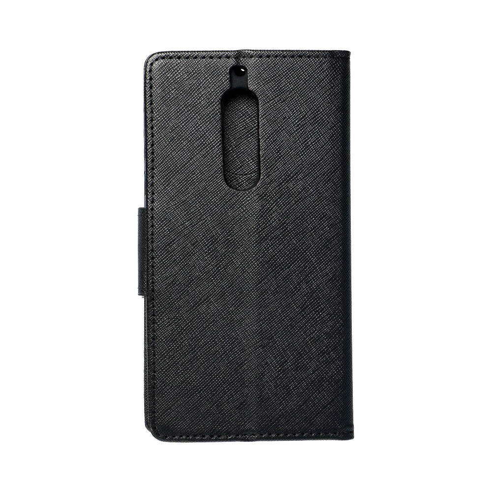 Pokrowiec etui z klapk na magnes Fancy Case czarne NOKIA 5