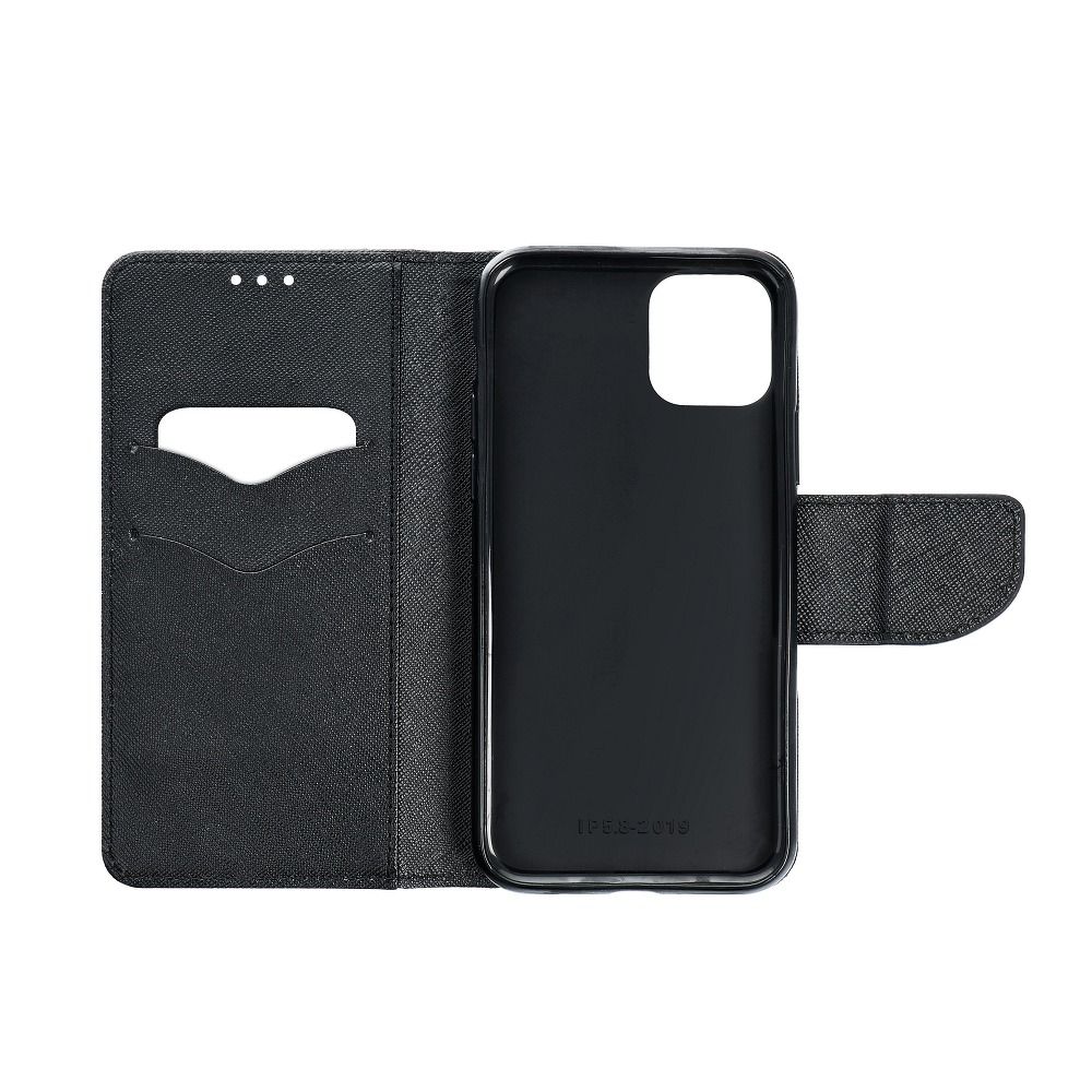 Pokrowiec etui z klapk na magnes Fancy Case czarne SAMSUNG GT-i9190 Galaxy S4 mini / 6
