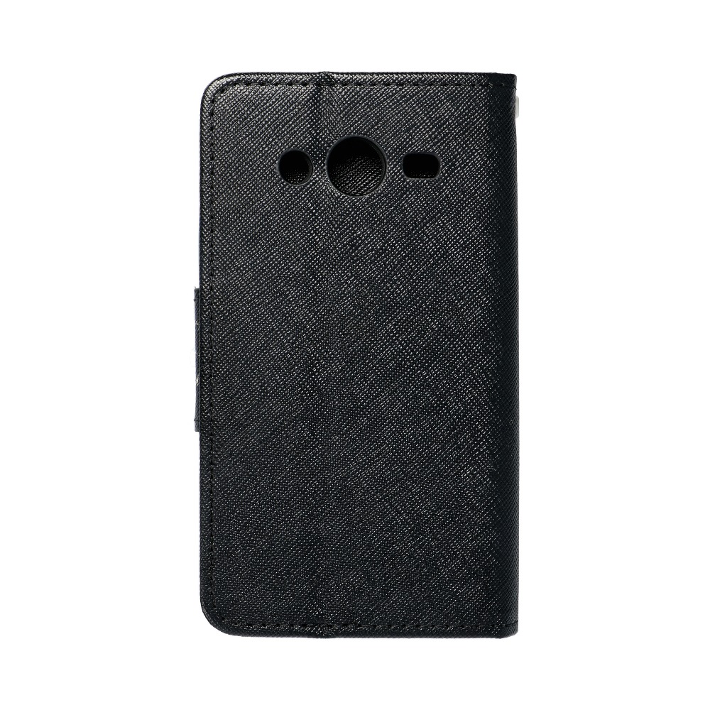 Pokrowiec etui z klapk na magnes Fancy Case czarne SAMSUNG SM-G355H Galaxy Core 2