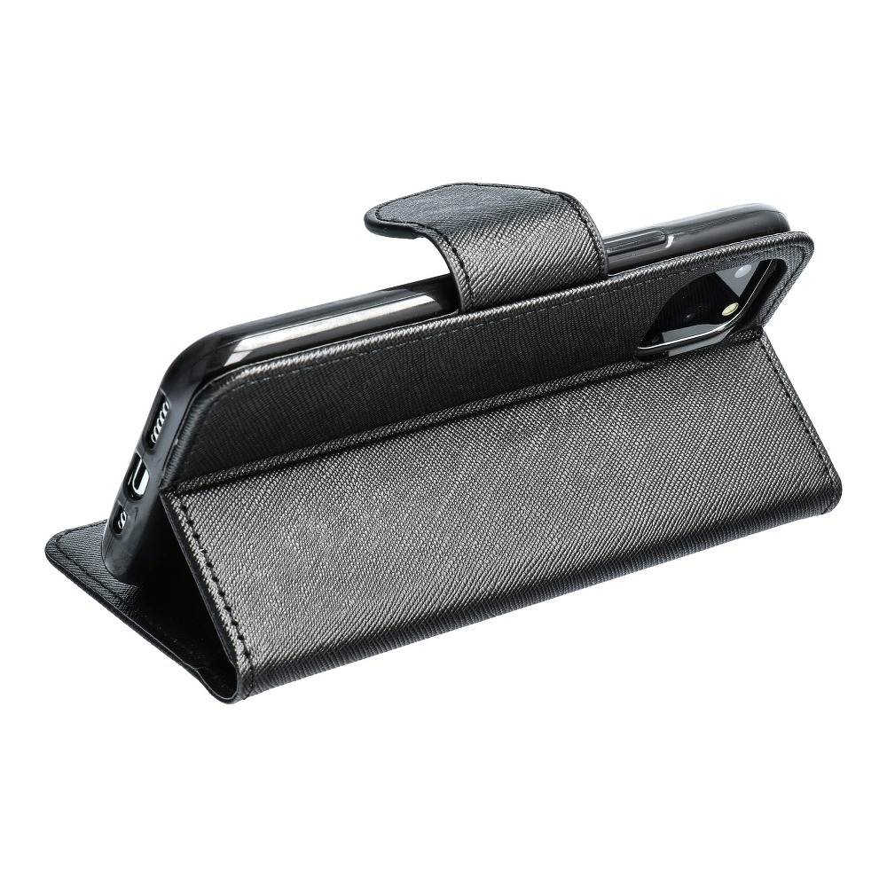 Pokrowiec etui z klapk na magnes Fancy Case czarne SONY Xperia M5 / 3