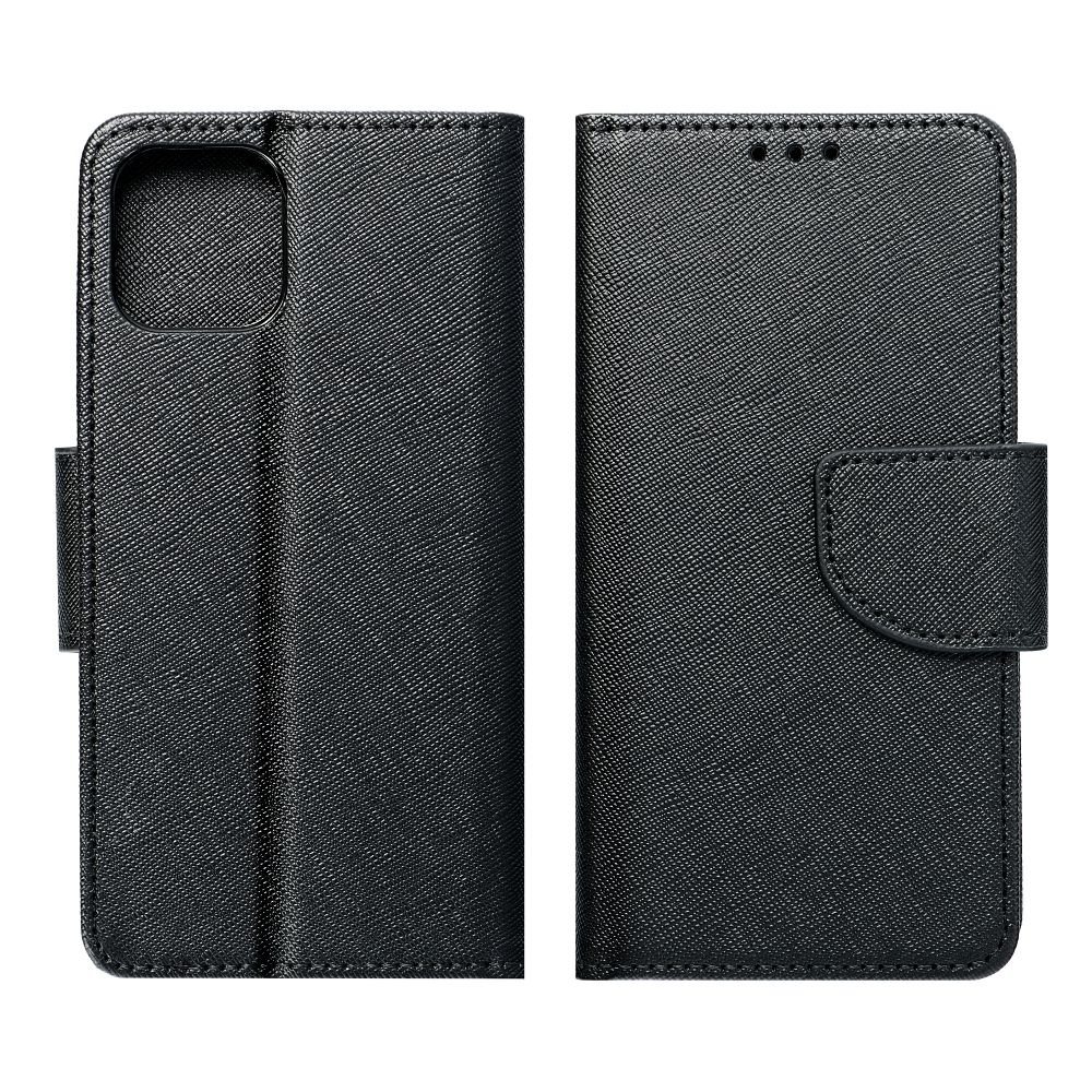 Pokrowiec etui z klapk na magnes Fancy Case czarne Xiaomi 12 Lite