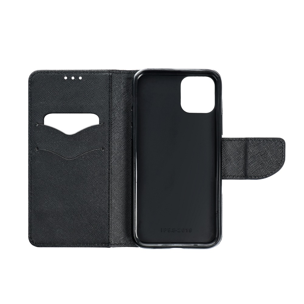Pokrowiec etui z klapk na magnes Fancy Case czarne Xiaomi POCO M4 Pro 5G / 4
