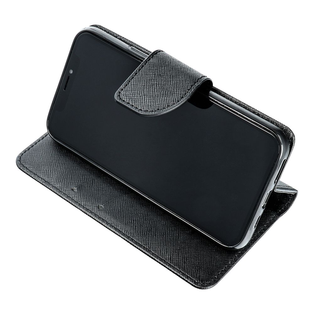 Pokrowiec etui z klapk na magnes Fancy Case czarne Xiaomi Redmi 10 5G / 7