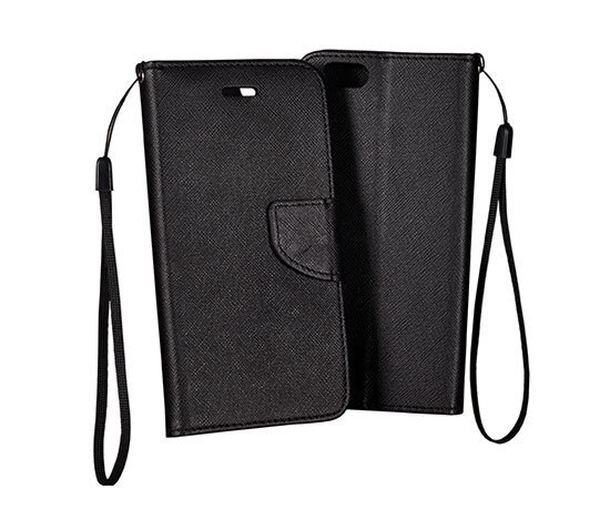 Pokrowiec etui z klapk na magnes Fancy Case czarne Xiaomi Redmi Note 12 Pro