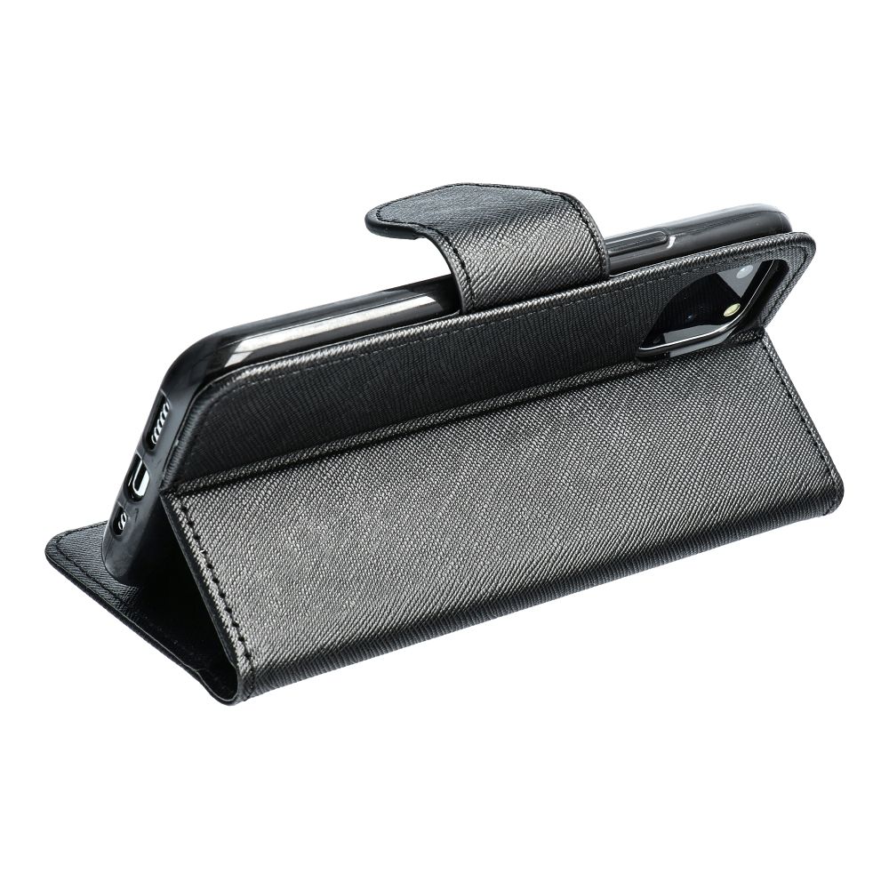 Pokrowiec etui z klapką na magnes Fancy Case czarne Xiaomi Redmi Note 13 / 2