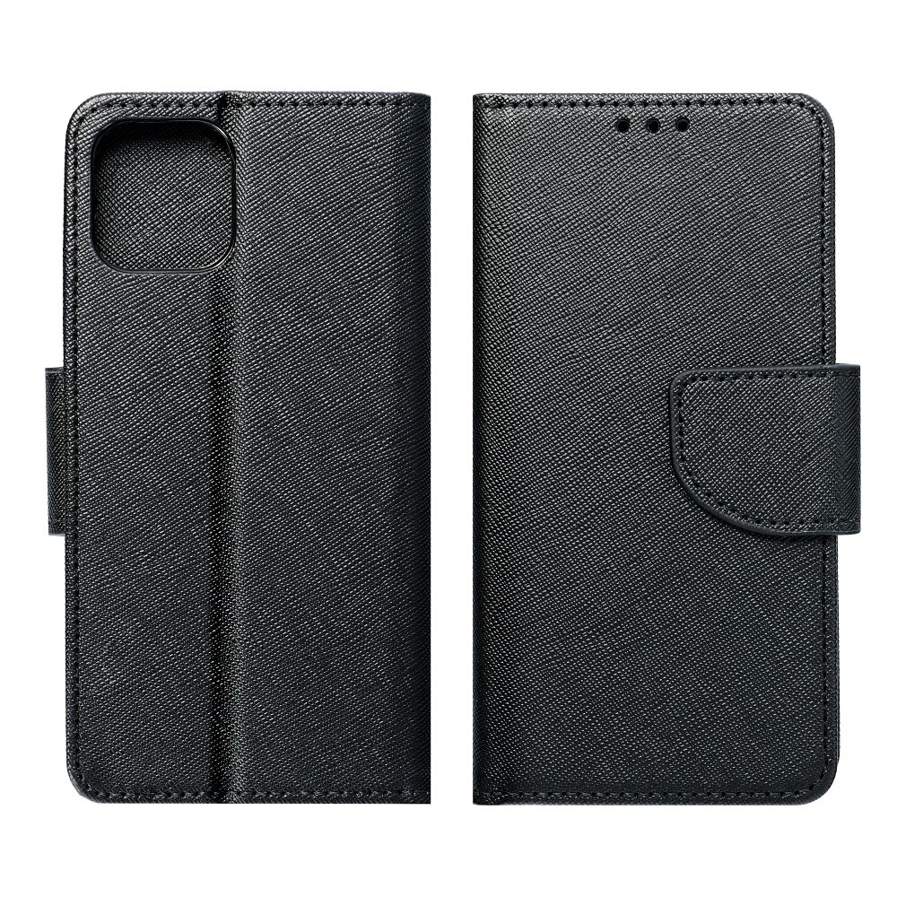 Pokrowiec etui z klapką na magnes Fancy Case czarne Xiaomi Redmi Note 13 / 5