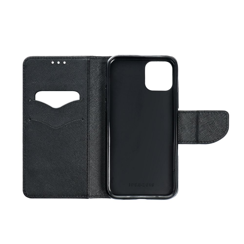 Pokrowiec etui z klapką na magnes Fancy Case czarne Xiaomi Redmi Note 13 / 6