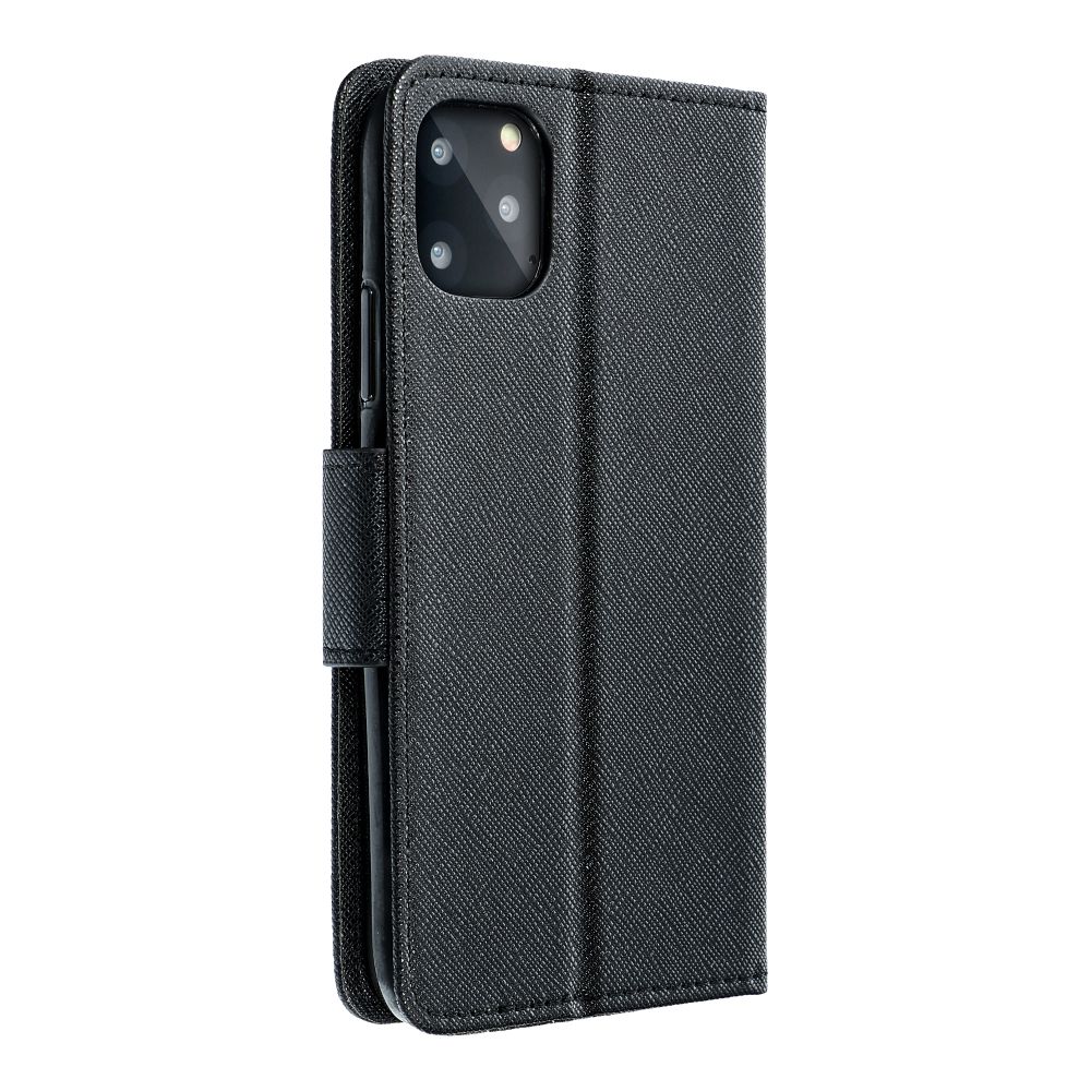 Pokrowiec etui z klapką na magnes Fancy Case czarne Xiaomi Redmi Note 13 / 7