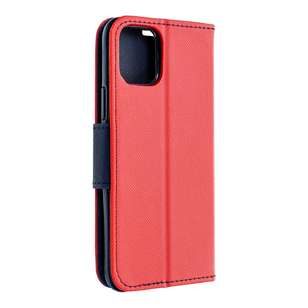 Pokrowiec etui z klapk na magnes Fancy Case czerwono-granatowe APPLE iPhone 15 / 6