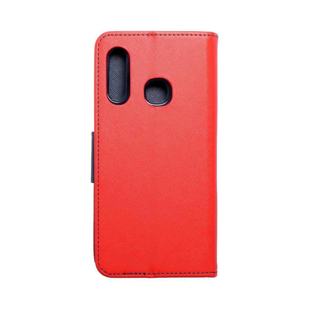 Pokrowiec etui z klapk na magnes Fancy Case czerwono-granatowe SAMSUNG Galaxy A70e
