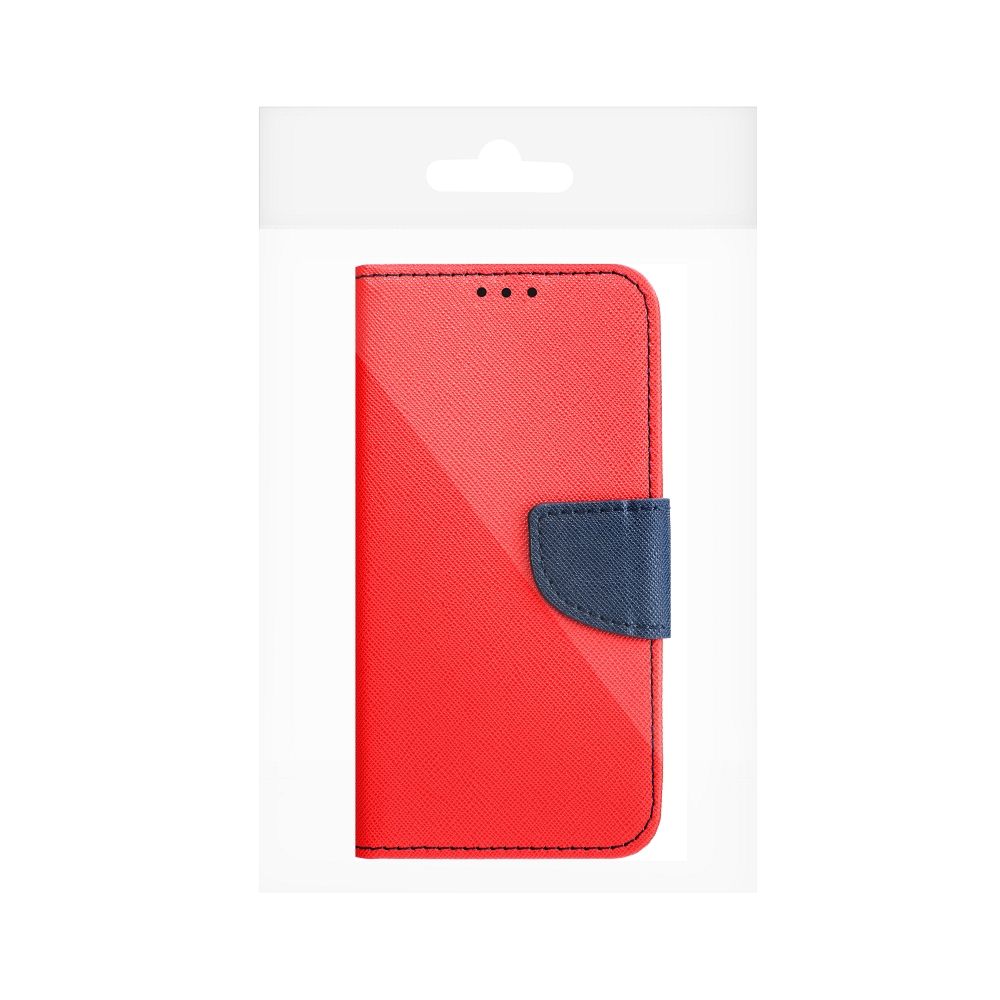 Pokrowiec etui z klapk na magnes Fancy Case czerwono-granatowe Xiaomi Redmi 14C / 9