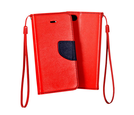 Pokrowiec etui z klapk na magnes Fancy Case czerwono-granatowe Xiaomi Redmi Note 7 Pro