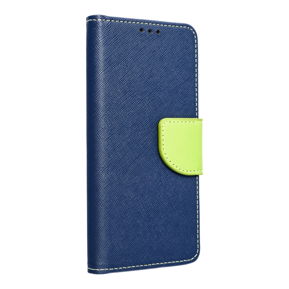 Pokrowiec etui z klapk na magnes Fancy Case granatowo-limonkowe HUAWEI Mate 30 Lite / 2