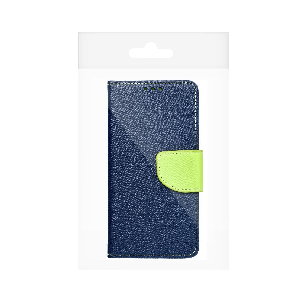 Pokrowiec etui z klapk� na magnes Fancy Case granatowo-limonkowe MOTOROLA Moto G55 5G / 8