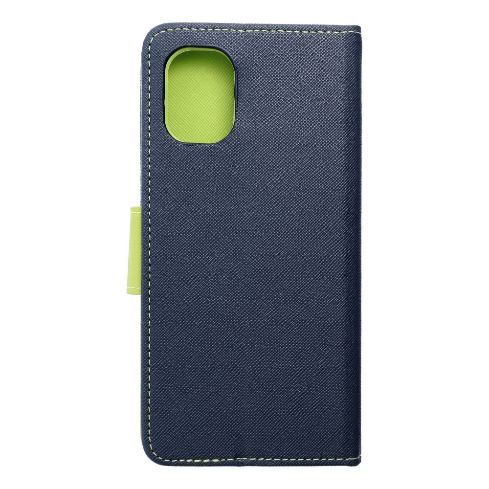 Pokrowiec etui z klapk� na magnes Fancy Case granatowo-limonkowe MOTOROLA Moto G55 5G / 9