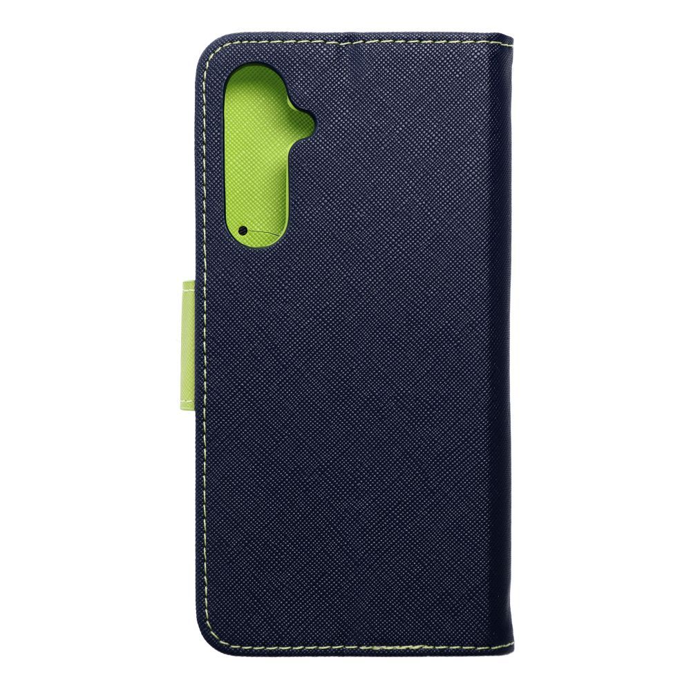 Pokrowiec etui z klapk na magnes Fancy Case granatowo-limonkowe SAMSUNG Galaxy S23 FE / 5