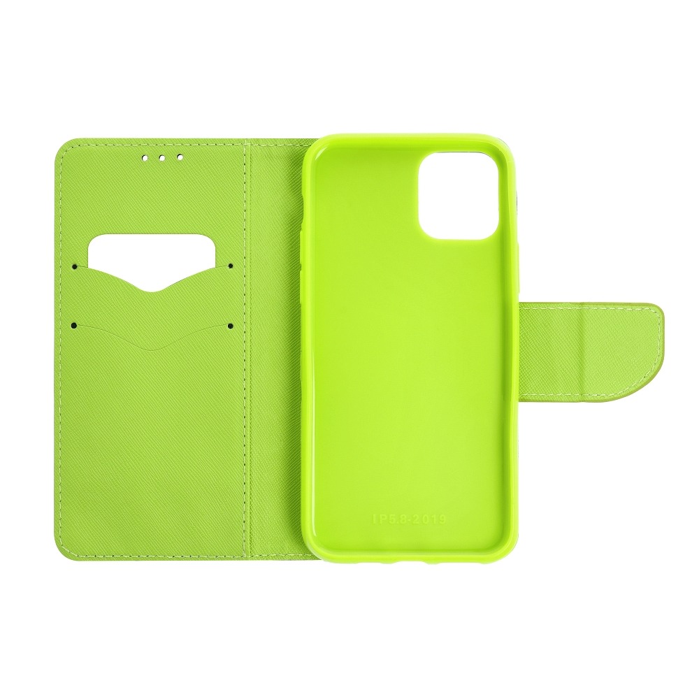 Pokrowiec etui z klapk na magnes Fancy Case granatowo-limonkowe Xiaomi POCO M4 Pro 5G / 5