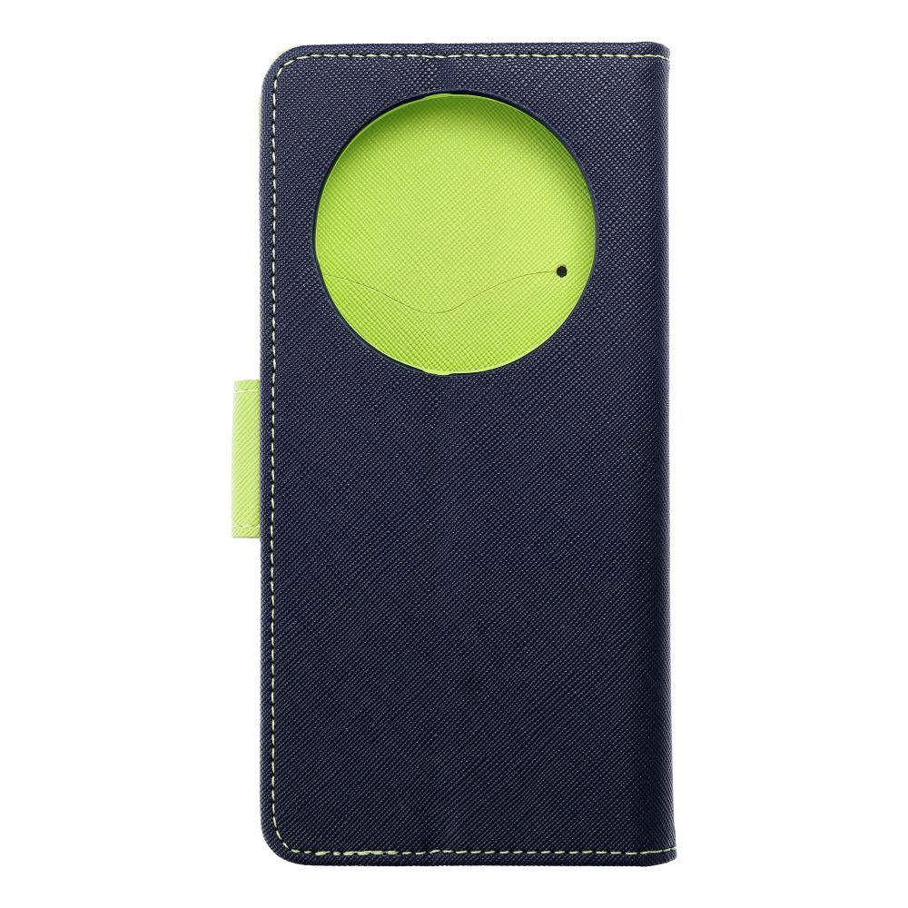 Pokrowiec etui z klapk na magnes Fancy Case granatowo-limonkowe Xiaomi Redmi 14C / 9