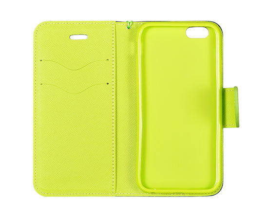 Pokrowiec etui z klapk na magnes Fancy Case granatowo-limonkowe Xiaomi Redmi Note 7 Pro / 2