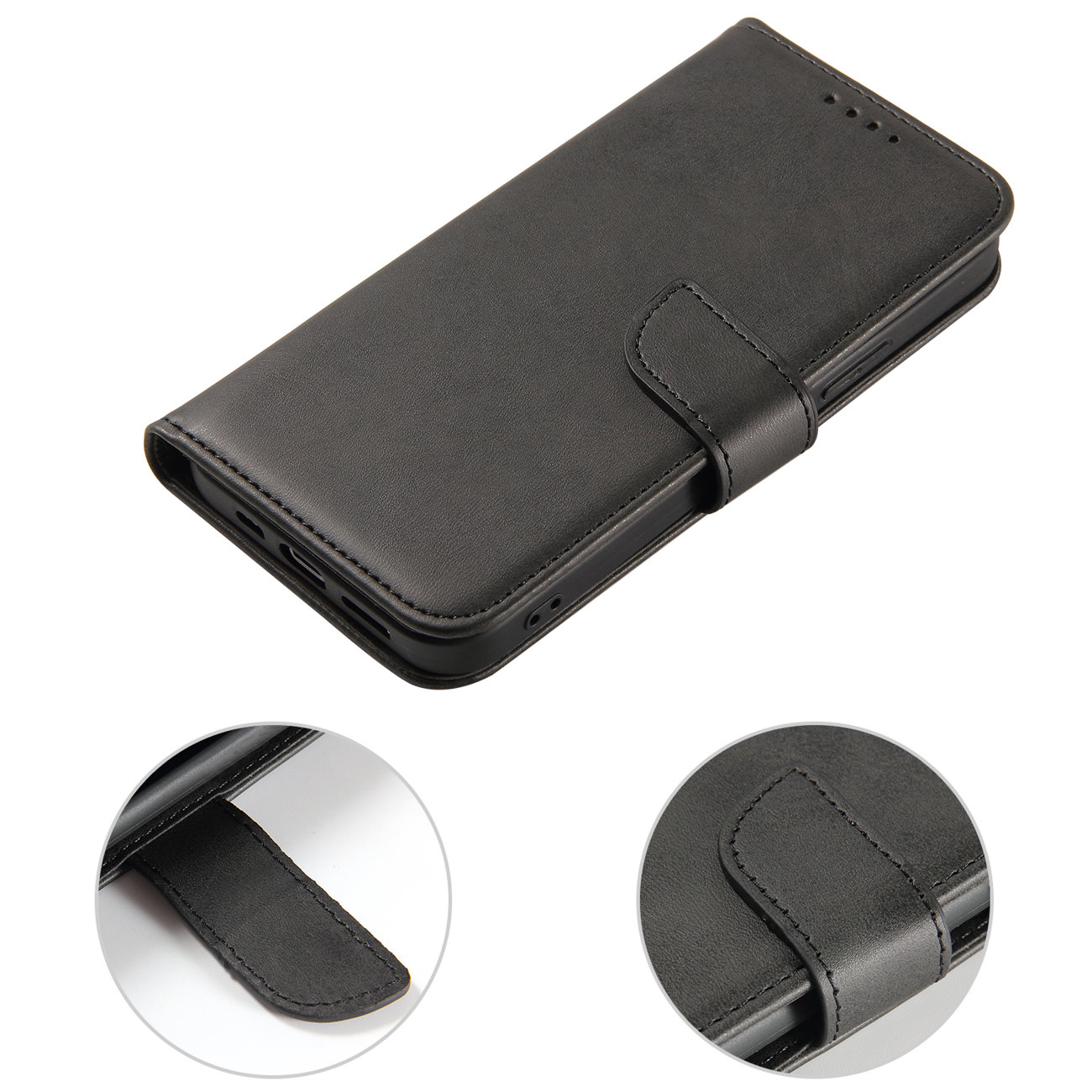 Pokrowiec etui z klapk na magnes Fancy Magnet czarne APPLE iPhone 13 Pro / 7