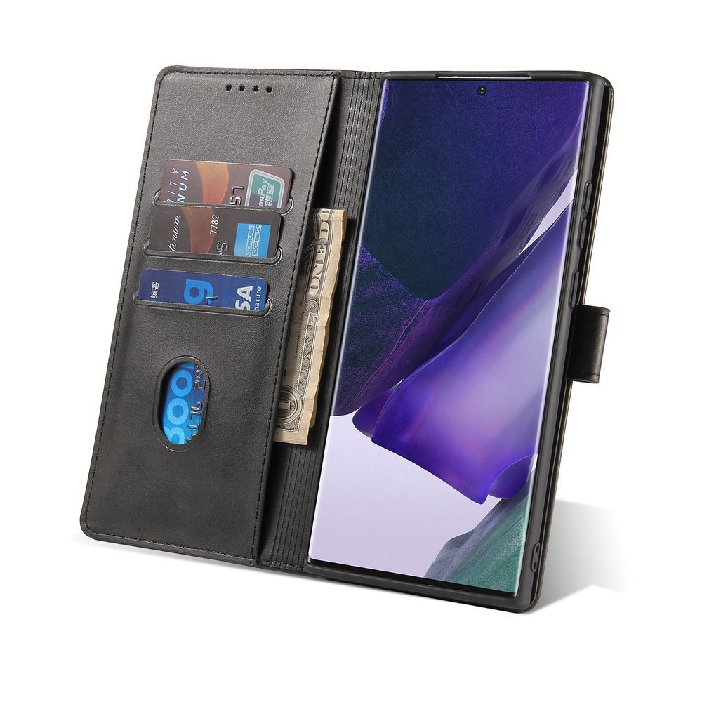 Pokrowiec etui z klapk na magnes Fancy Magnet czarne SAMSUNG Galaxy Note 20 Ultra / 6