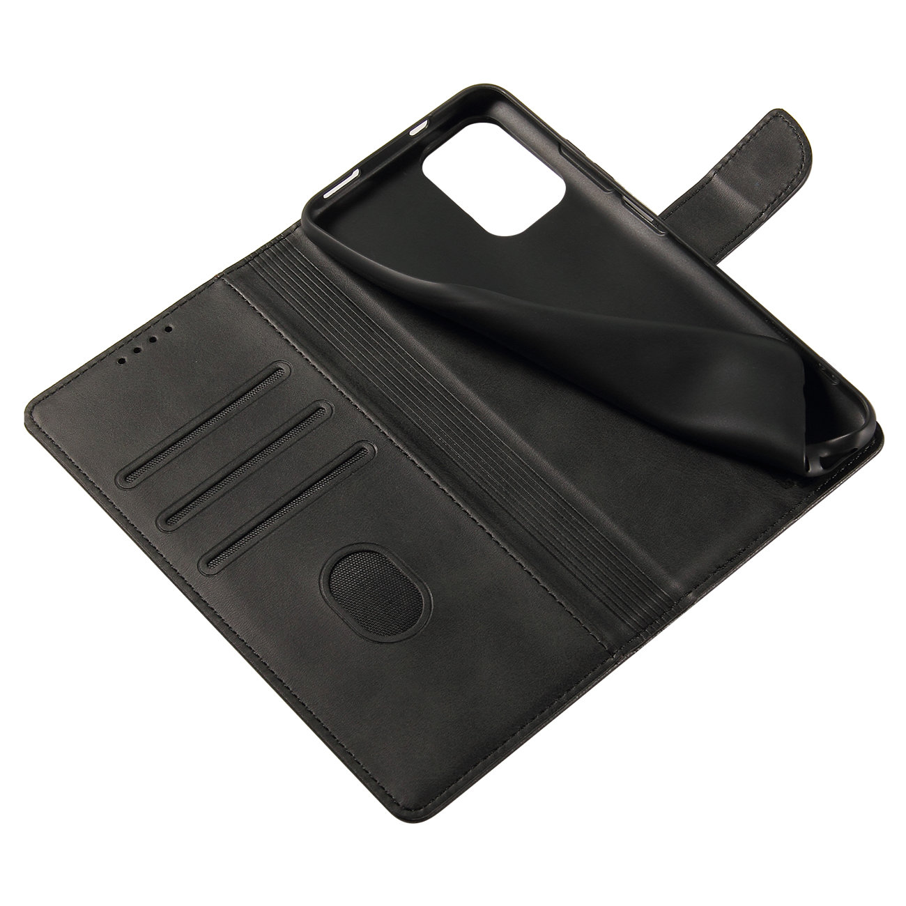Pokrowiec etui z klapk na magnes Fancy Magnet czarne Xiaomi Redmi Note 10 5G / 7
