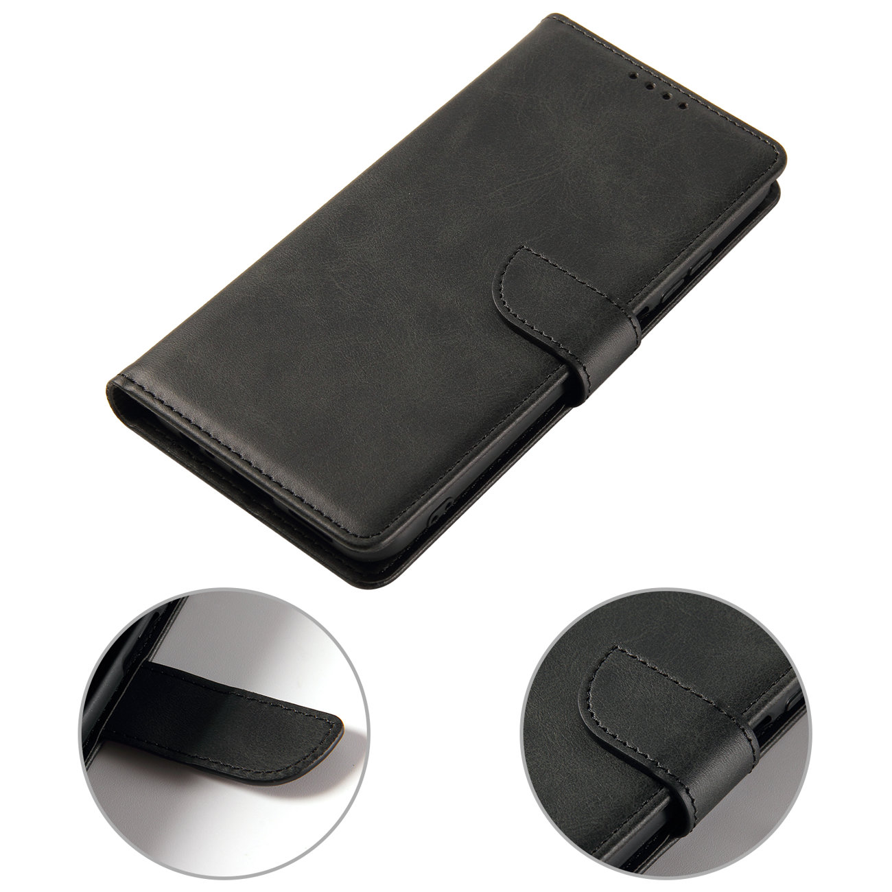 Pokrowiec etui z klapk na magnes Fancy Magnet czarne Xiaomi Redmi Note 10 5G / 8