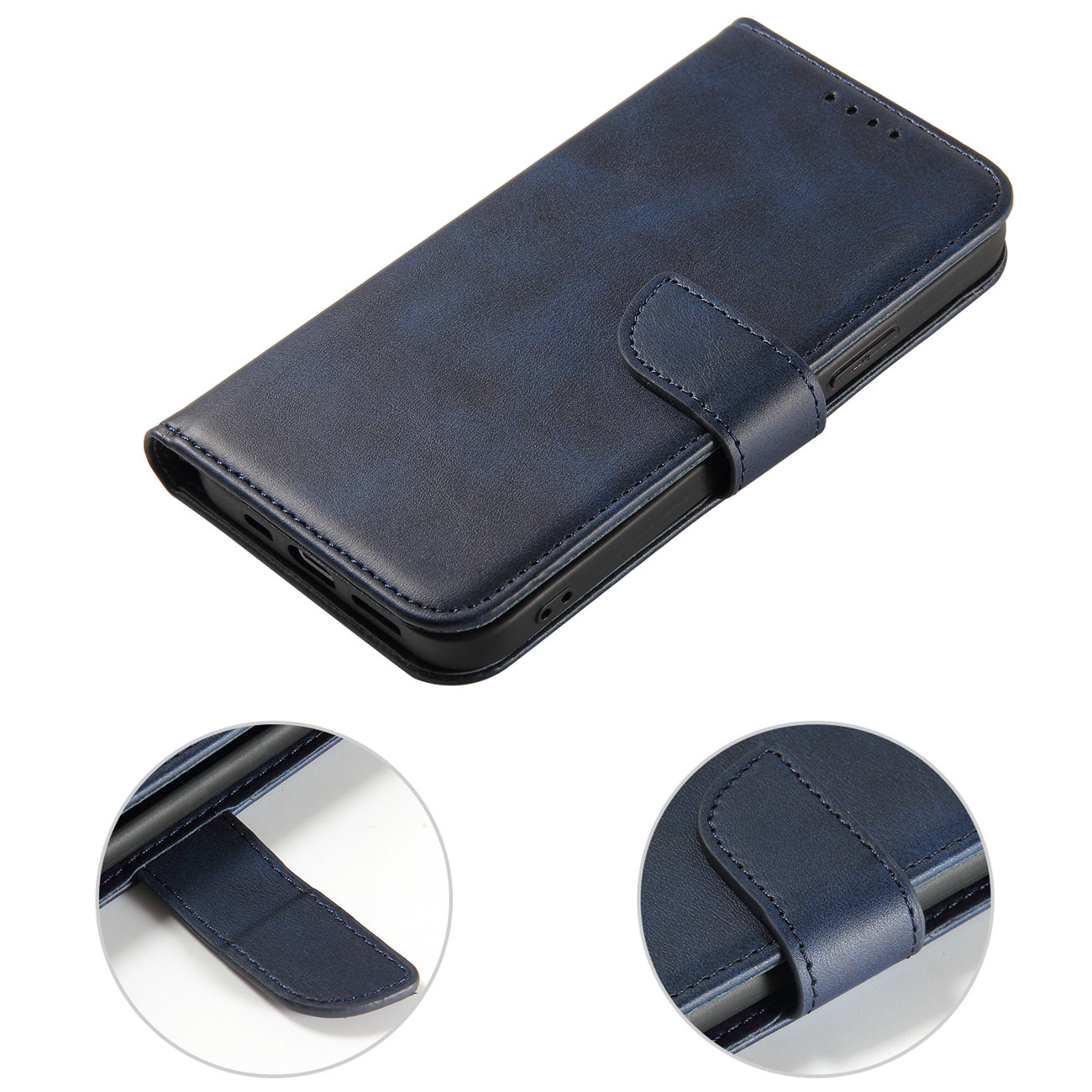Pokrowiec etui z klapk na magnes Fancy Magnet niebieskie APPLE iPhone 13 Pro Max / 7