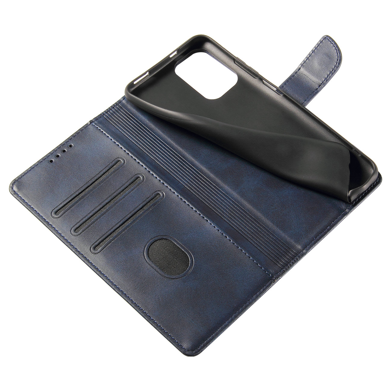 Pokrowiec etui z klapk na magnes Fancy Magnet niebieskie Xiaomi Redmi Note 10 5G / 7