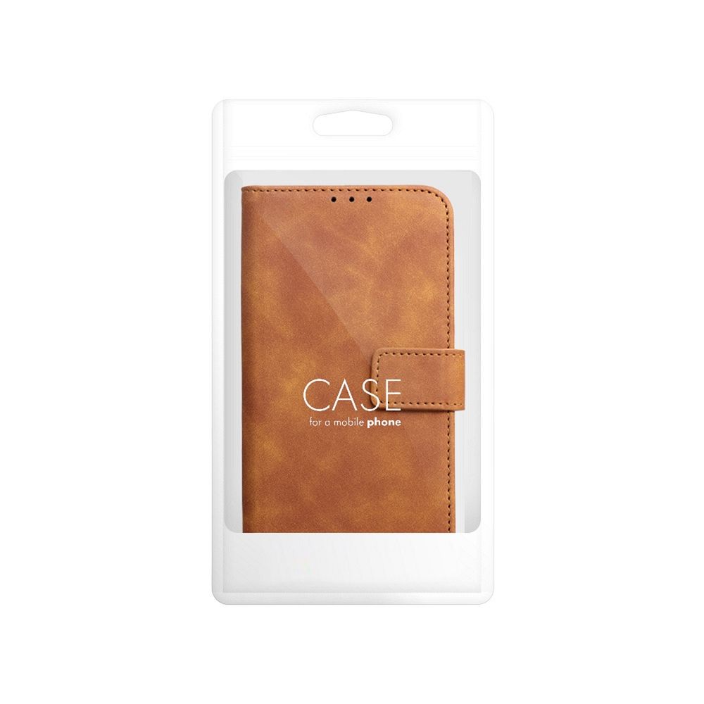 Pokrowiec etui z klapką na magnes Tender Book brązowe Xiaomi Redmi 10 2022 / 11